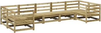 vidaXL 7 Piece Garden Sofa Set Impregnated Wood Pine vidaXL