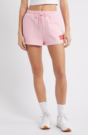 Princess Polly Cotton Blend Drawstring Sweat Shorts in Pink at Nordstrom, Size 10