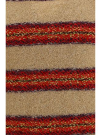 Dries Van Noten Mens Sweater Vest Striped Ecru Alpaca (vicugna Pacos)