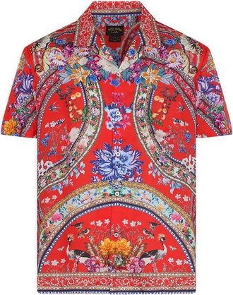 Camilla Camicia Summer Palace a maniche corte - Rosso