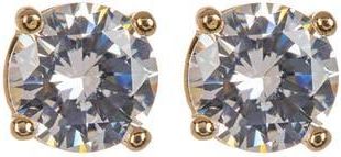 Nordstrom Rack Sterling Silver Round Cut CZ Studs - 1.00 ctw in Clear/Gold at Nordstrom Rack