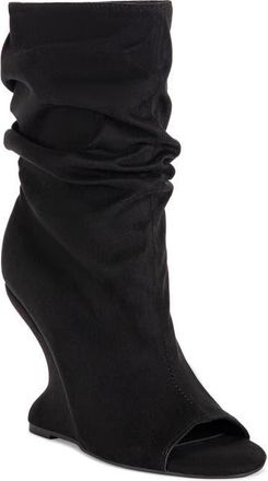 Azalea Wang Marin Peep Toe Bootie in Black at Nordstrom, Size 8.5