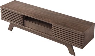 STILVORA Mueble Tv Con 2 Puertas, 1 Caj&oacute;n Y Nichos Abiertos, Pasacables, Estilo Vintage, De Tablero De Part&iacute;culas, 150&times;35&times;44 Cm, Natural