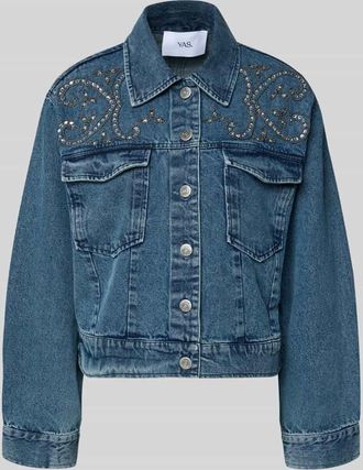 Vero Moda Jeansjacke mit Perlen Modell VISION in Jeansblau, Gr&ouml;&szlig;e 34