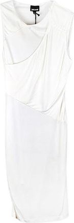 Just Cavalli White Draped Fitted Dress Size S