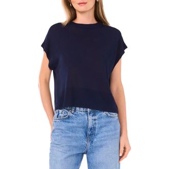 Halogen Crewneck Rib Sweater Top in Classic Navy at Nordstrom Rack, Size Large
