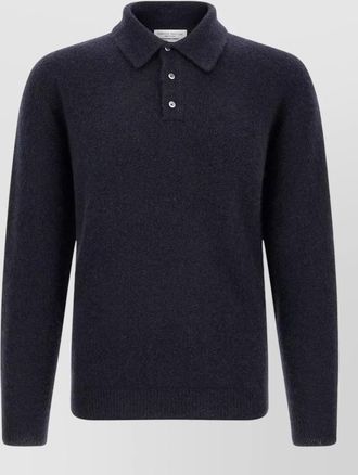 Roberto Collina cashmere silk long-sleeve polo sweater