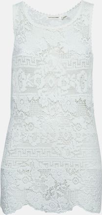 Isabel Marant White Patterned Lace Sleeveless Top