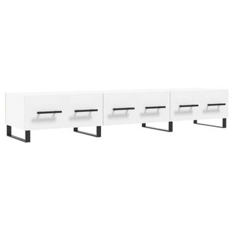 Berkfield Home TV Cabinet White 150x36x30 cm Engineered Wood | Size: 150 x 36 x 30 cm