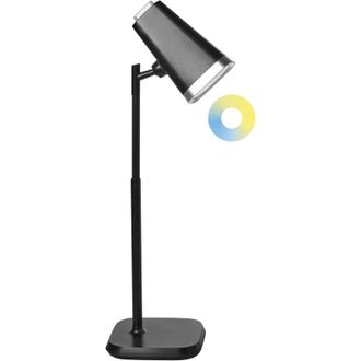 Beliani L&aacute;mpara Led Para Escritorio Y Pared De Oficina En Casa 2 En 1 Con Brazo Desmontable Y Regulador De Intensidad Continuo Cct Negro Musca