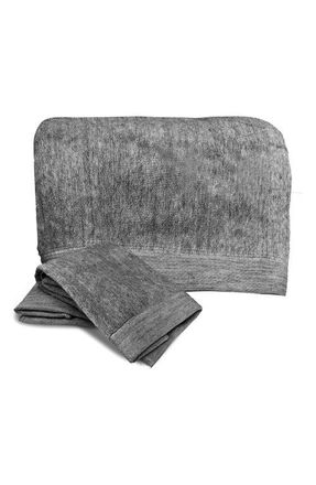 BedVoyage Melange Viscose Cotton Blend Odor & Mildew Resistant Bath Sheet & Hand Towel Set in Charcoal at Nordstrom