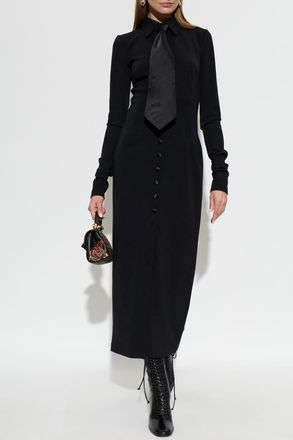 Dolce & Gabbana Dress With A Collar, Womens, Black