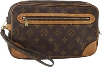 Louis Vuitton Pre-owned Clutches, female, Brown, Size: ONE SIZE Pre-owned Monogram Canvas Clutch