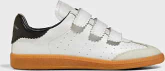 Isabel Marant Beth Perforated Leather Grip-Strap Sneakers