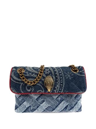 Kurt Geiger Borsa a tracolla Kensington Soft mini con stampa paisley - Blu