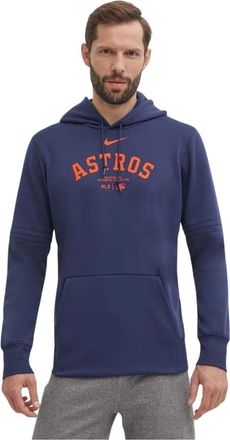 Nike Fitness, Heren, Blauw, L, Polyester, Houston Astros Pullover Hoodie