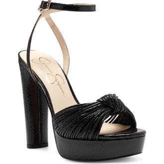 Jessica Simpson Immie Platform Sandal in Black 01 at Nordstrom, Size 9.5