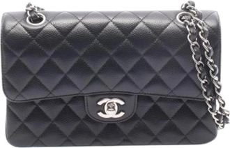 Chanel Pre-owned Vintage Shoulder Bag - Dames - Vintage Schoudertas - Zwart - ONE Size - Leer - Vintage
