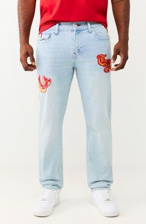 True Religion Geno Flap Embroidered Patch Jeans in Light Journey at Nordstrom Rack, Size 36