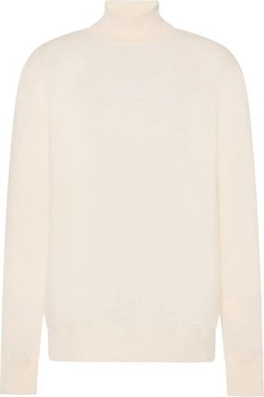 The Row Kasjmier Coltrui Trui Wit - Dames - Cashmere truien - Wit - M - Kasjmier - Truien & Vesten