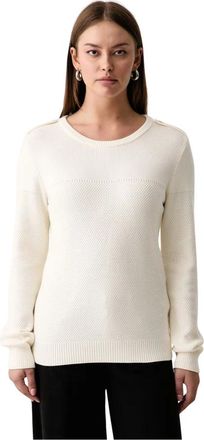 Liu Jo Jersey de punto con cuello redondo - Knitwear - Mujer - Beige - XS