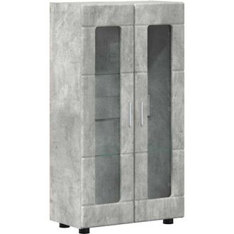 vidaXL Aparador Gris Concreto 55,5 X 29 X 103 Cm Madera De Ingenier&iacute;a Vidaxl