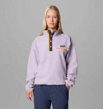 Columbia Helvetiatm II Sweatshirt Womens Lavender Pearl Fleece Cropped JAX753
