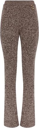 Sportmax Broeken, Dames, Bruin, M, Wol, Velo Ribbed-Knit Broeken
