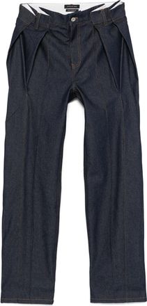Juntae Kim Jeans con arricciatura - Blu