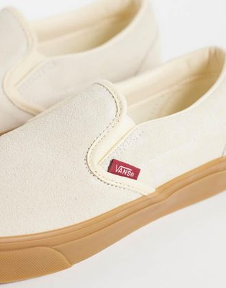 Vans Classic slip-on sneakers color crema-Marrone