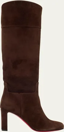 Christian Louboutin 85mm Loo Suede Knee Boots