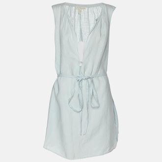 Eileen Fisher Blue Linen Dress Xxl