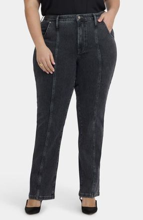 NYDJ Billie Seamed High Waist Mini Bootcut Jeans in Slate Stone at Nordstrom, Size 22W