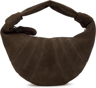 Christophe Lemaire Fortune Croissant Mini Nubuck top Handle bag - Brown - One Size
