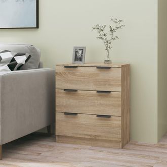 vidaXL Vidaxl - Aparador De Madera Contrachapada Color Roble Sonoma 60x30x70 Cm