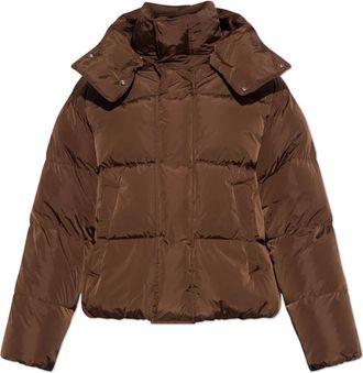 Dsquared2 Jassen, Heren, Bruin, 2Xl, Gewatteerd jack met afneembare capuchon