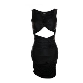 Misbhv Sleeveless Ruched Mini Dress - Dames - Korte kleedjes - Zwart - L - Kleedjes