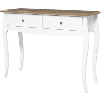 HOMCOM Consolle da Ingresso Moderna con 2 Cassetti 100x35x76.5 cm Bianco - Homcom