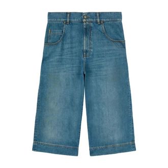 Palm Angels Heren, Korte broeken, Blauw, Maat: W32 Denim