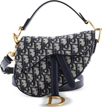 Dior Saddle Handbag with Strap Oblique Canvas Mini shoulder bag - Blu