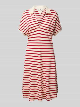 Tommy Hilfiger Tailliertes Polo-Minikleid aus Lyocell-Mix in Rot, Gr&ouml;&szlig;e S