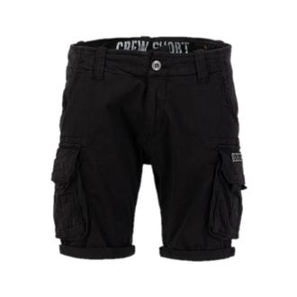 Alpha Industries Cargo Crew Shorts Zwart Lichtgewicht Katoen - Heren - Korte Broeken - Zwart - W30 - Katoen - Korte Broeken