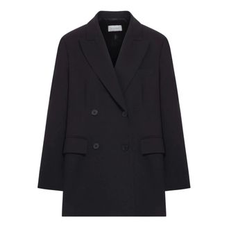 The Nina Studio Jassen, Dames, Zwart, S, Leer, Tailored Blazer