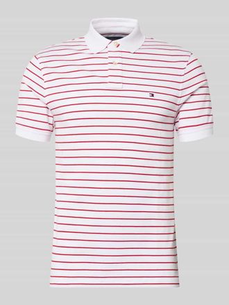 Tommy Hilfiger Regular Fit Poloshirt aus Baumwoll-Mix in Rot Melange, Gr&ouml;&szlig;e XXL