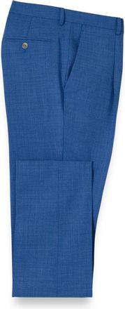 Paul Fredrick Wool Stretch Bengaline Single Pleated Suit Pants