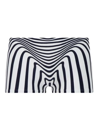 Jean Paul Gaultier morphing stripes shorty - White