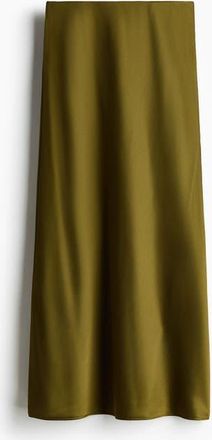 H&M Midi Skirt in Olive Green at Nordstrom, Size Xx-Small