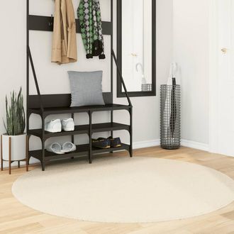 vidaXL Vidaxl - Alfombra De Pelo Corto Suave Lavable Huarte Crema &Oslash; 160 Cm