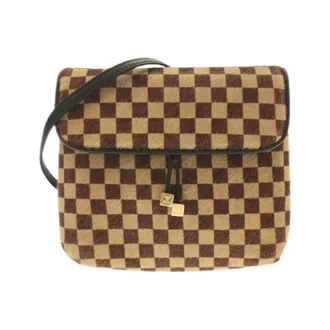Louis Vuitton Pre-owned Cross Body Bags, female, Brown, Size: ONE SIZE Pre-owned Damier Sauvage Gazelle Calf Hair Shoulder Bag