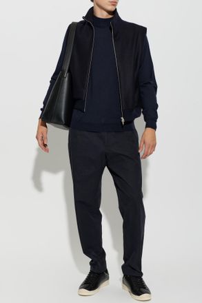 Jil Sander Creased Trousers, Mens, Navy Blue